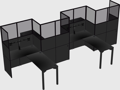 L-shape cubicles