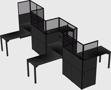 L-shape cubicles
