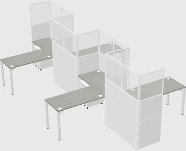 L-shape cubicles