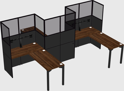 L-shape cubicles