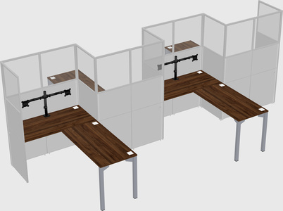 L-shape cubicles