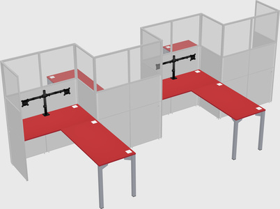 L-shape cubicles