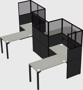 L-shape cubicles