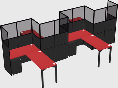 L-shape cubicles