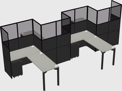 L-shape cubicles