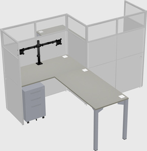 L-shape cubicles