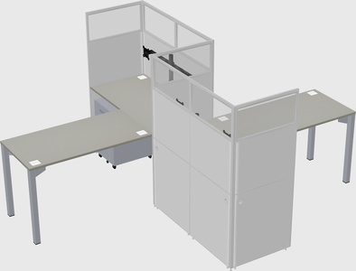 L-shape cubicles