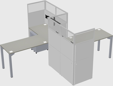 L-shape cubicles