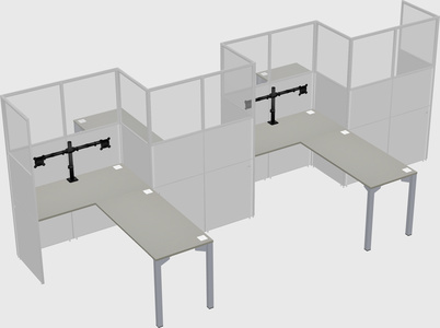 L-shape cubicles