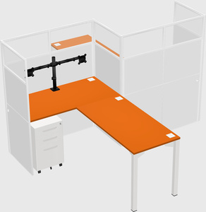 L-shape cubicles