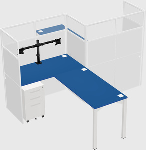 L-shape cubicles
