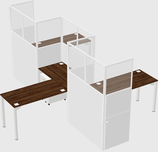 L-shape cubicles