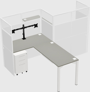 L-shape cubicles