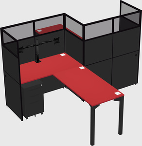 L-shape cubicles