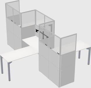 L-shape cubicles