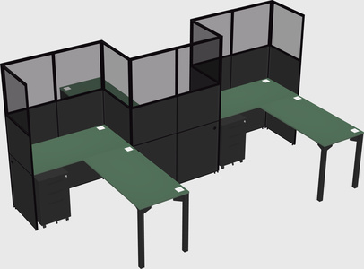 L-shape cubicles