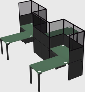 L-shape cubicles