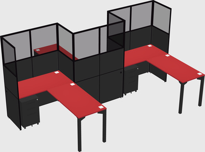 L-shape cubicles