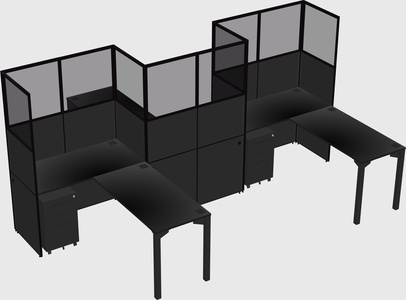 L-shape cubicles