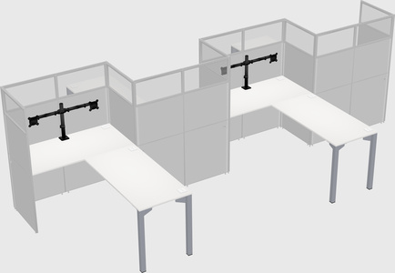 L-shape cubicles