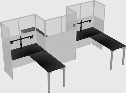 L-shape cubicles