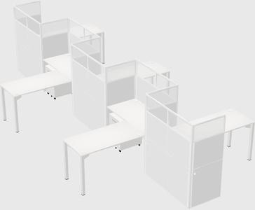 L-shape cubicles