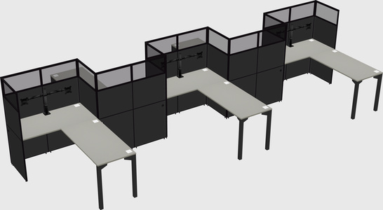 L-shape cubicles