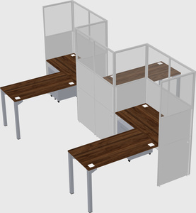 L-shape cubicles