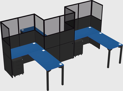 L-shape cubicles