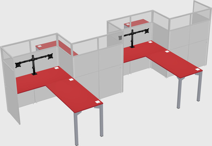 L-shape cubicles