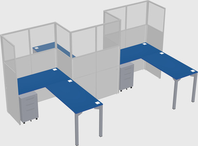 L-shape cubicles