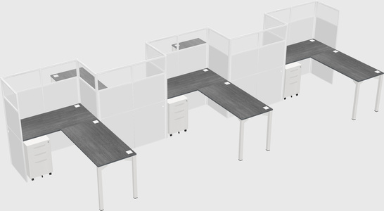 L-shape cubicles