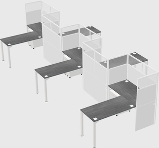 L-shape cubicles