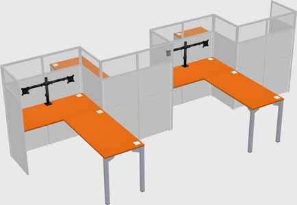 L-shape cubicles