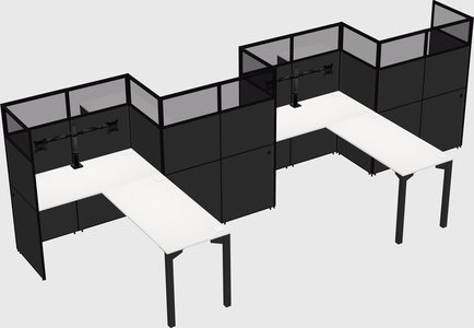 L-shape cubicles