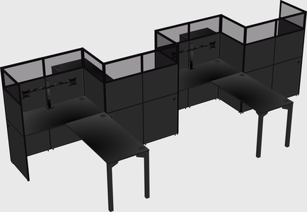 L-shape cubicles