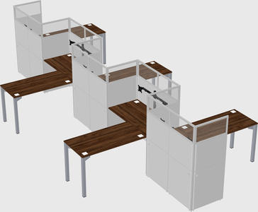 L-shape cubicles