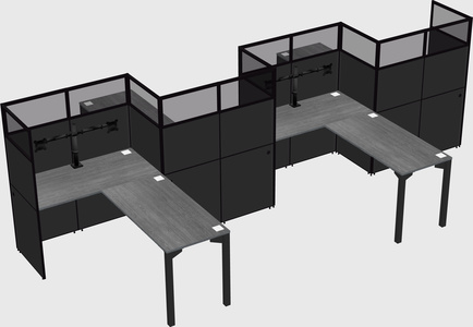 L-shape cubicles