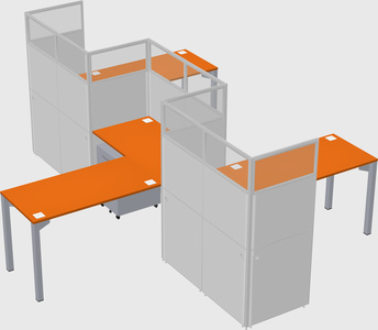 L-shape cubicles