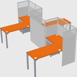 L-shape cubicles