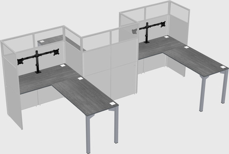 L-shape cubicles