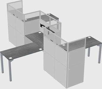 L-shape cubicles