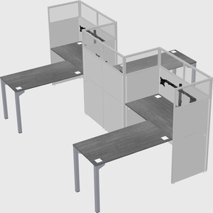 L-shape cubicles
