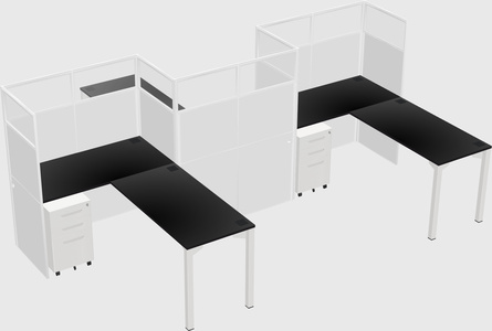 L-shape cubicles