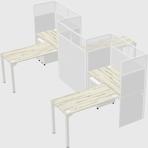 L-shape cubicles