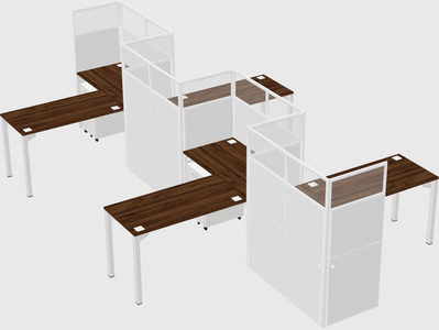 L-shape cubicles