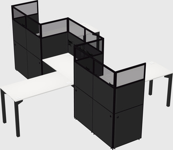 L-shape cubicles