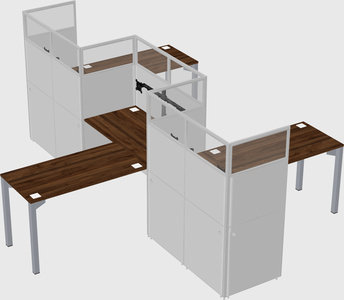 L-shape cubicles