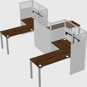 L-shape cubicles