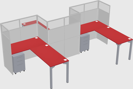 L-shape cubicles